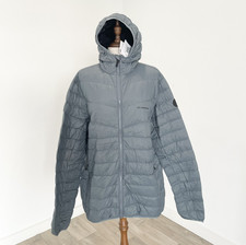 Macpac Mercury Puffer Jacket Mens Size S Hooded 600 Duck Down Fill NEW $319 Grey