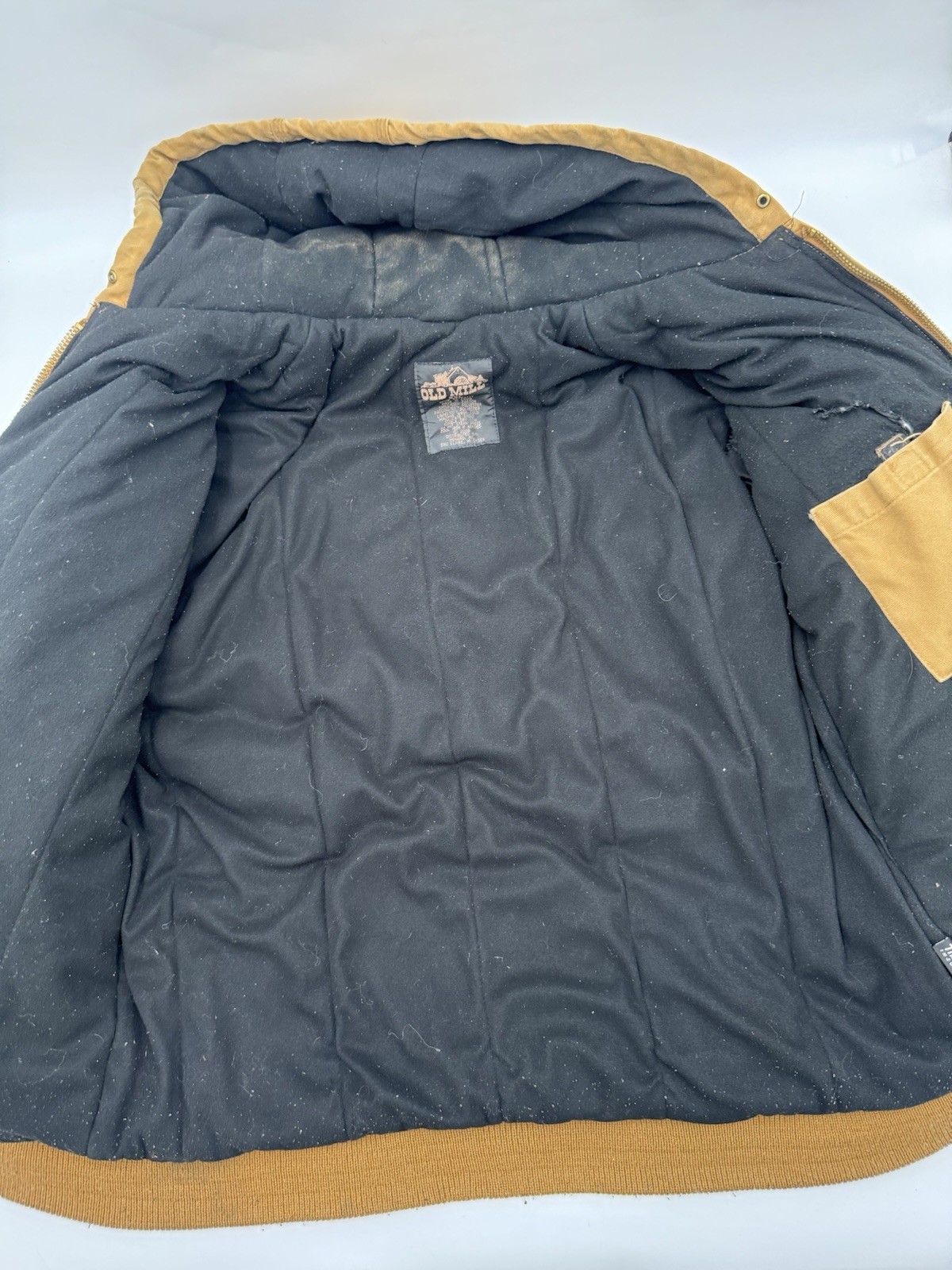 Vintage Old Mill Chore Jacket Mens 2XL Brown Hooded Duck Canvas Barn Coat