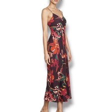 Rachel Pally Floral Slip Dress XS Made In USA Bias Cut Maxi Dress Tropical Boho