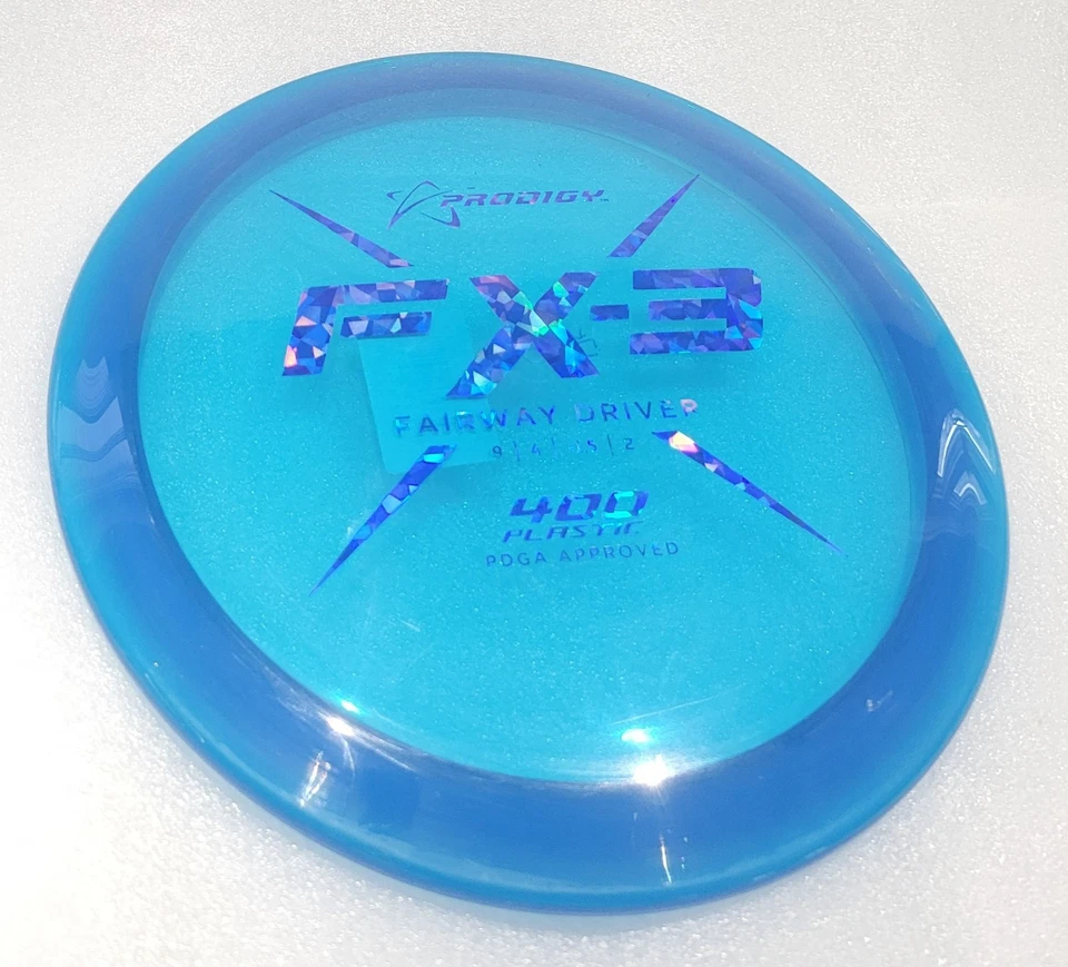Prodigy Discs FX-3 400 Plastic Fairway Driver Blue W/Blue Shatter Stamp 175G NEW - Image 3 of 3
