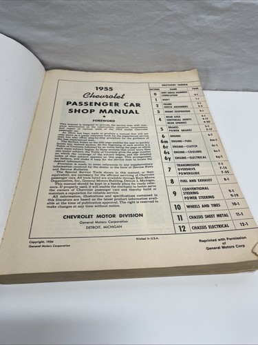 1955 Chevrolet Passenger Car Shop Manual RS-57-SM - Foto 5 di 5