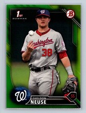 2016 Bowman Draft #BD-42 Sheldon Neuse Green Border #/99 Washington Nationals