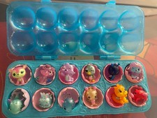 Hatchimals Colleggtibles Lot 12 Egg Blue Carton Glitter Figures