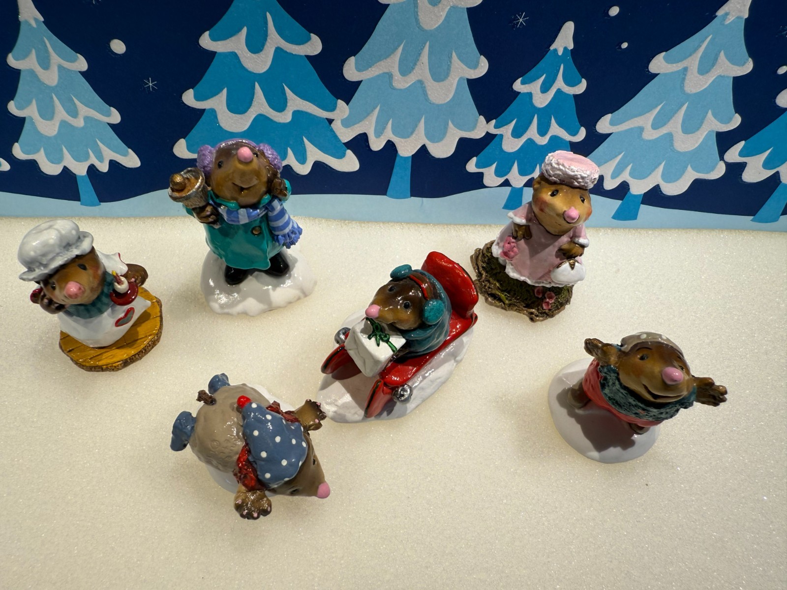 WEE FOREST FOLK 6 CHRISTMAS MOLES!