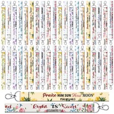 Equsion 100 Pcs Christian Keychains Bulk for Women  Inspirational Religious ...