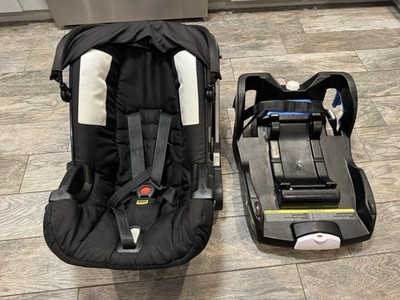 Doona Black Single Folding Infant Car Seat & Stroller Combo, Traditional