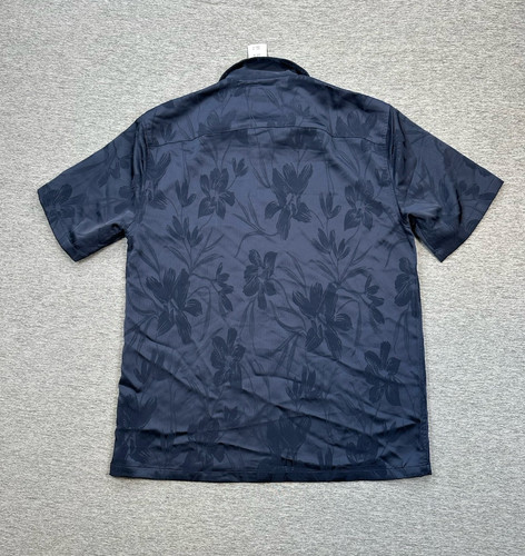 Abercrombie & Fitch Hemd Herren Medium Tall Blau Hawaii Blumen Urlaub NEU - Bild 2 von 7