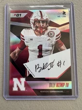 OnIt Athlete 2023 On Card Auto Billy Kemp IV /250 Nebraska Cornhuskers Football