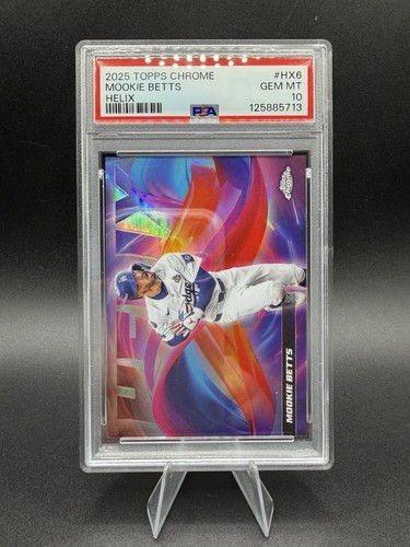 2025 Topps Chrome Helix Mookie Betts #HX-6 Gem Mint PSA 10 Case Hit