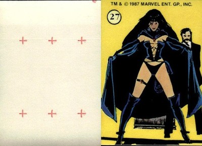 1987 Comic Images History of the X-Men Album Stickers #27B Black Queen (Selene)