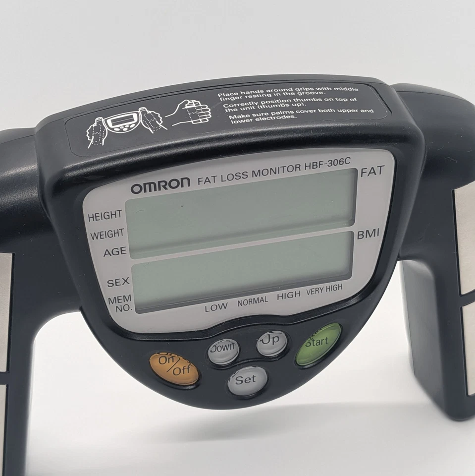Monitor de pérdida de grasa OMRON HBF-306C portátil negro grasa corporal % IMC Foto 4 de 4