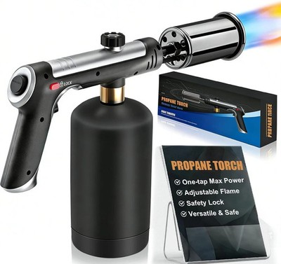 Muphop Powerful Propane Torch Gun, Flamethrower Gun with Adjustable Flame, Bl...