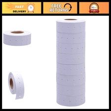 Removable White Labels for Price Guns - 16 Pack with Free Ink Roll Included