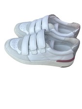 Veronica Beard Tizi Mix-Leather Low-Top Sneakers White 6.5 M