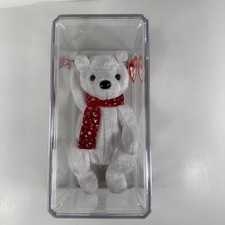 TY Beanie Baby 2000 Holiday Teddy Bear DOB December 24, 2000 In Display Case