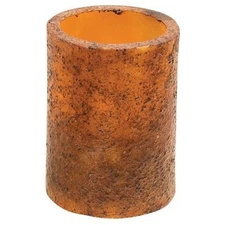 NEW Primitive TIMER PILLAR Candle BURNT MUSTARD 4"x3" Farmhouse Rustic Country