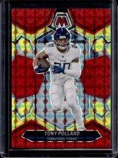 2024 Panini Mosaic Tony Pollard Choice Fusion Red and Yellow Prizm #/80 Titans