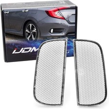 OE-Spec Clear Rear Bumper Reflector Lens Assy For 2016-21 10th Gen Honda Civic