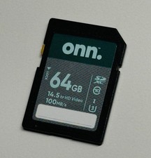 onn - 64GB SDXC Flash Memory Card, up to 100MB/s read speed Fast Shipping