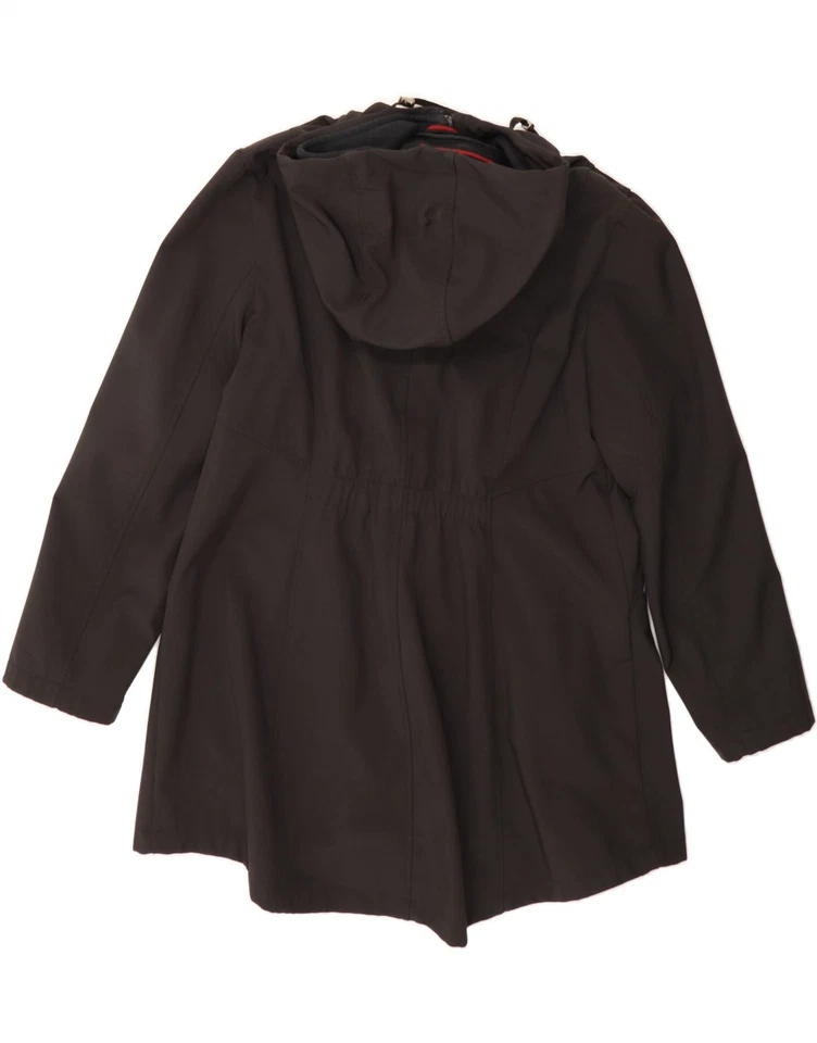 Abrigo cortavientos con capucha para mujer FRENCH CONNECTION UK 18 XL negro poliéster DI46 Foto 2 de 3