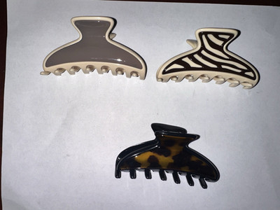 French Atelier Medium Hair Claw Lot Of 3