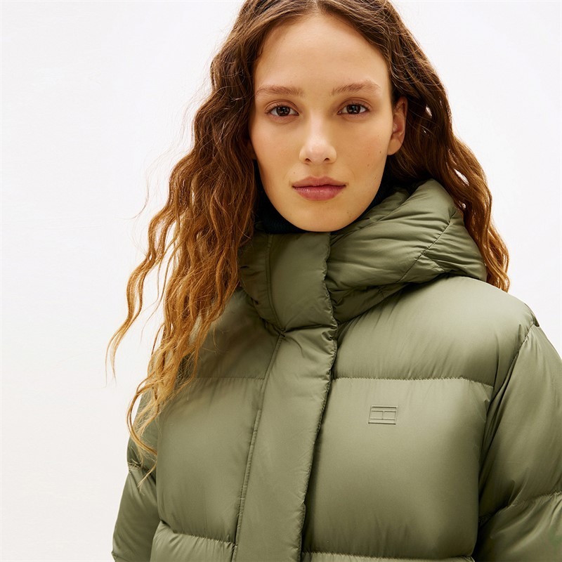 Tommy Hilfiger Womens Modern Down Coat Utility Olive image 8