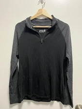 Smartwool Women’s 1/4 Zip Pullover Merino Black Dots Size 1X