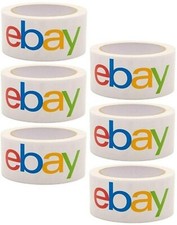 6 Rolls EBAY Official Packaging Tape Color Logo 2  x 75  Yard FREE SHIPPING