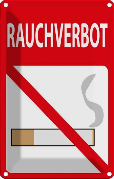 Blechschild 18X12 Cm Rauchverbot Dekoration Deko Geschenk Metall Schild-image