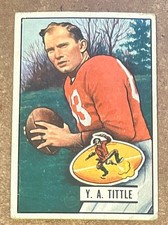 1951 Bowman Football Card #32 Y.A. Tittle San Francisco 49ers HOF