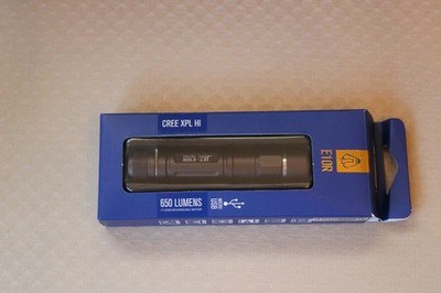 JETBeam E10R CREE XPL HI LED Black Aluminum Rechargeable 129m Flashlight Used