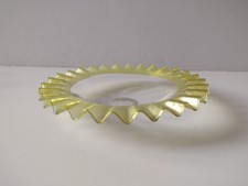 Antique Stevens and Williams Stourbridge Threaded Art Glass Plate Fluted 6"