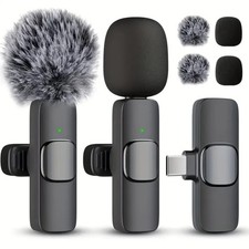Lavalier Wireless 2 Microphone for Shows Content Creation Portable Microphone