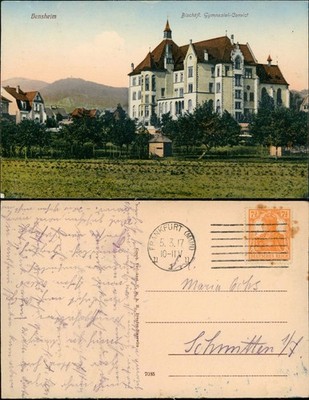 Postcard Bensheim Episcopal High School Convict 1917