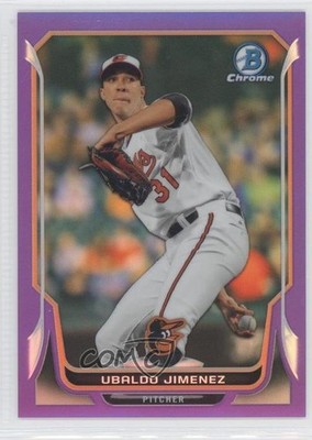 2014 Bowman Chrome Purple Refractor 103/150 Ubaldo Jimenez #129 6kg
