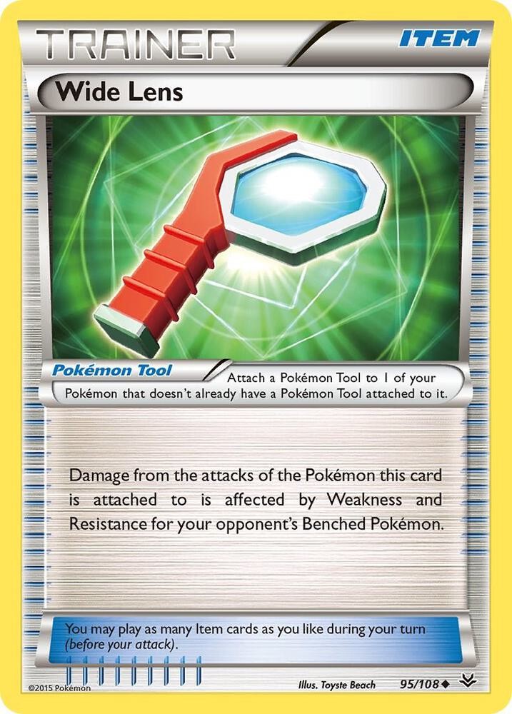 Wide Lens #95/108 Xy - Roaring Skies Uncommon Pokemon TCG LP