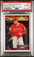 2019 Topps Transcendent #1991 Shohei Ohtani VIP Party TTY #'d /50 PSA 8.5