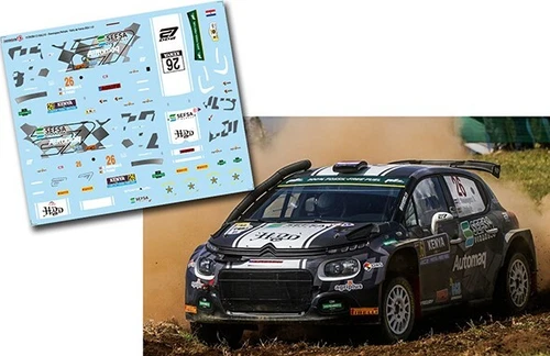 C284 DECAL 1/43 Diego Dominguez Citroen C3 Rally2 Safari Rally Kenya 2024
