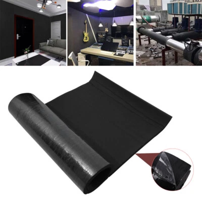 DIY-MATERIALS 2m Self Adhesive Rubber Foam Insulation Roll Sound Proofing Deadening 10mm Thick