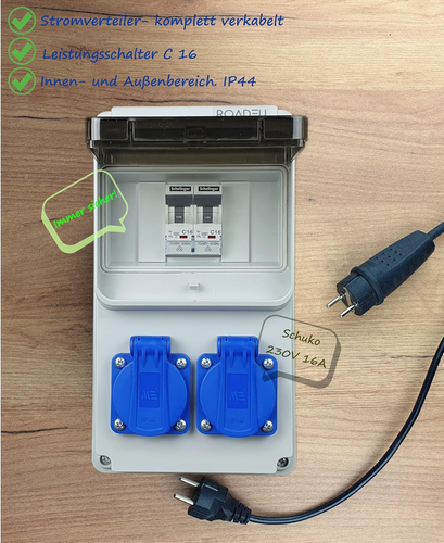 - Quadro Elettrico Distributore Di Corrente 230 V – 2 Prese Schuko Con Interrutt - Foto 2 di 12