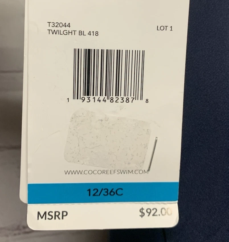 Sujetador Coco Reef Contours 36C Clarity Talla Bandeau Tankini Top Azul Crepúsculo Nuevo Foto 4 de 4