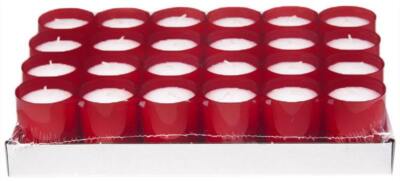 Sovie  Refill Kerzen in Bordeaux 96 Stück - Brenndauer ca. 24 Std. pro Kerze
