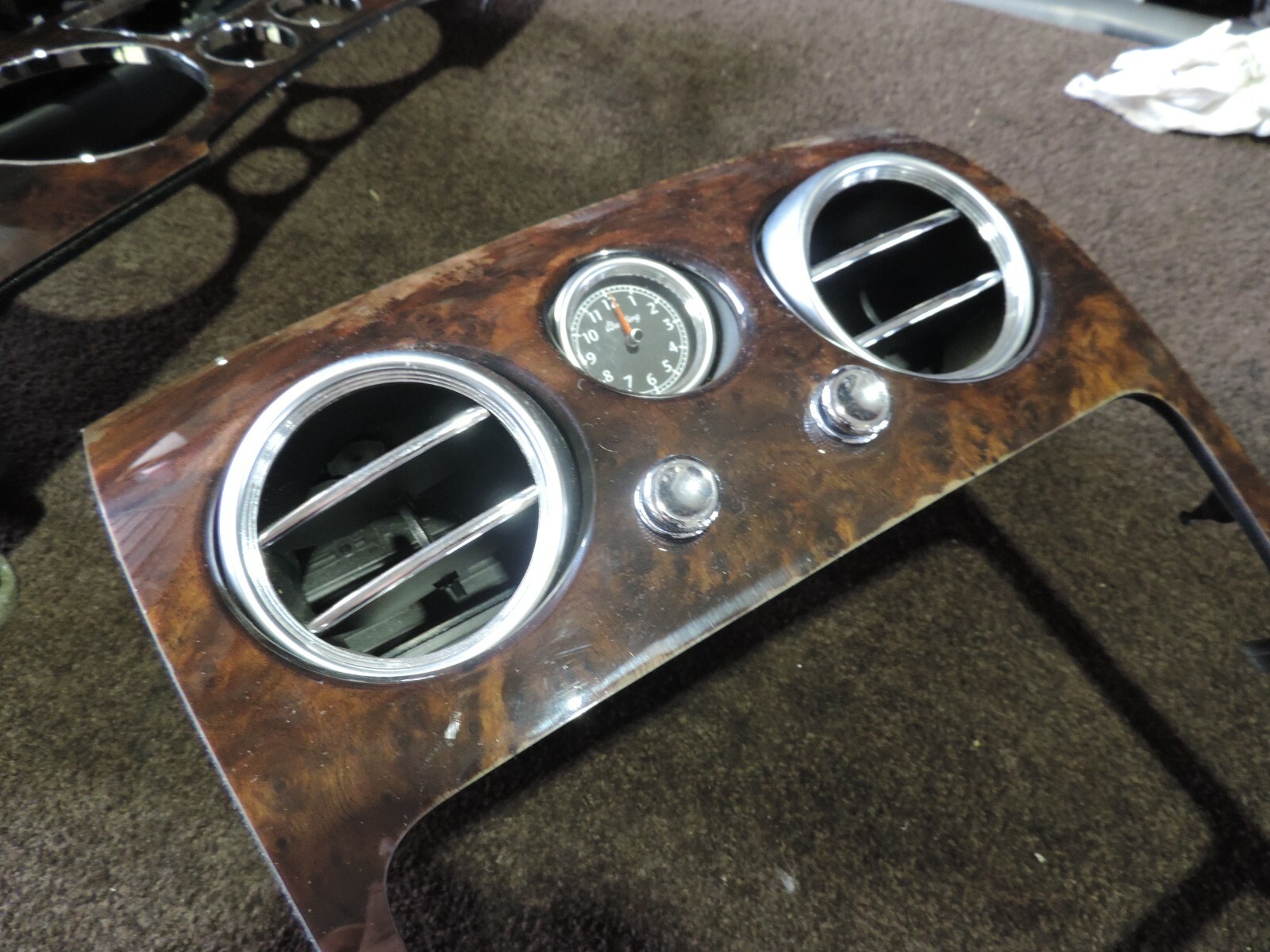 2005-10 BENTLEY CONTINENTAL GT CENTER AC AIR VENT WOOD TRIM