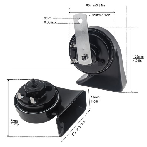 Car Truck Ten Tone Electronic Music Snail Horn Waterproof + Ten Tone Control Box - Picture 2 of 12
