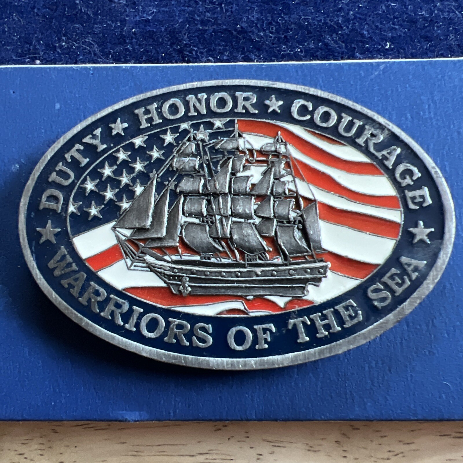 US Navy Surface Warfare Oval Challenge Coin