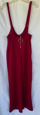 RETRO VTG 60s..BELLBOTTOM..DARK RED..JUMPSUIT / JUMPER..MED