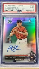 Peter Solomon - 2017 Bowman Chrome Draft Autogaph Refractor  PSA 9  #59/499