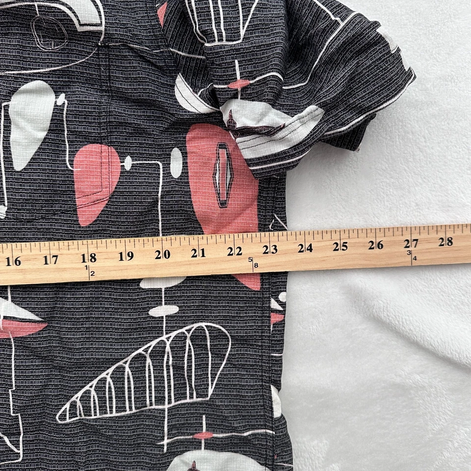 Camisa Harley Davidson Para Hombres L Negra Hawaiana Tanque de Gas Geométrico Rayón Abotonada Foto 4 de 4