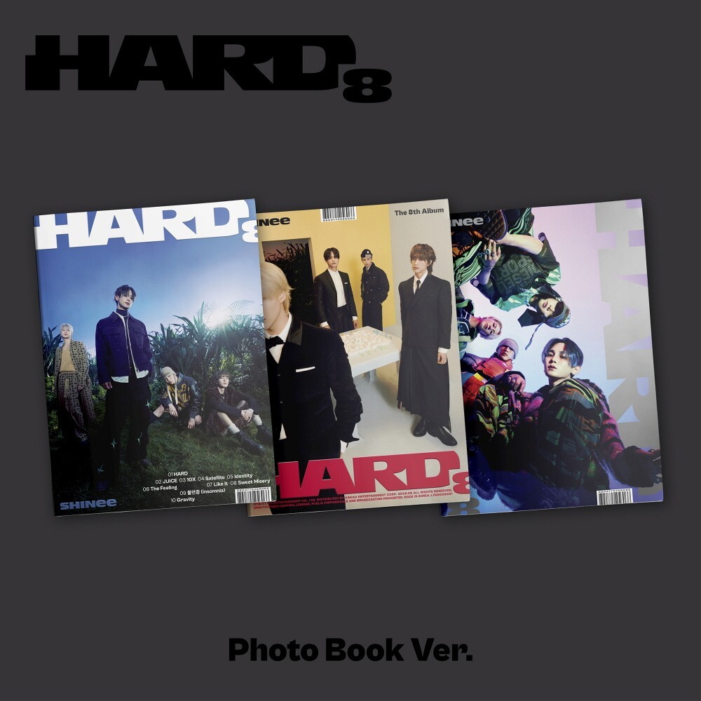 SHINee CDコレクション Shinee 8th Album Hard (Photo Book Ver.) 3 version Set + Store Gift