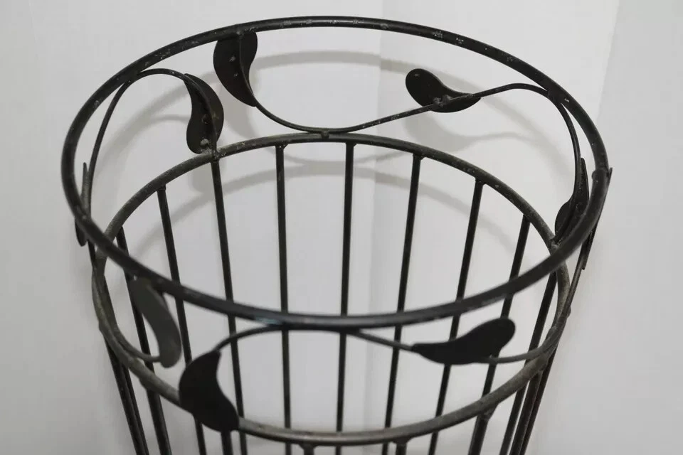 Soporte de bastón de hoja de arce de metal vintage soporte para paraguas decoración de uvas y hojas ornamentadas Foto 2 de 4